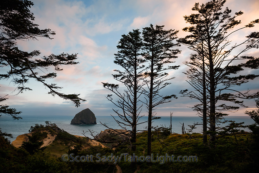 haystack rock from Cape Kiwanda park