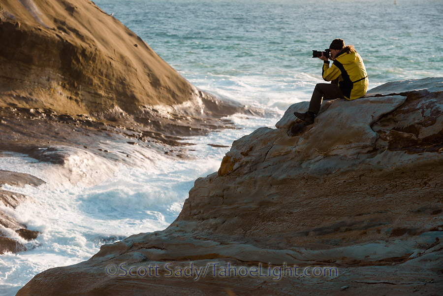 Me waiting for a big one and trying not to fall in. Tripod mandatory next time.