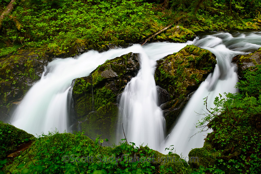 The majestic Sol Duc waterfall in Olympic National park, Washington.
