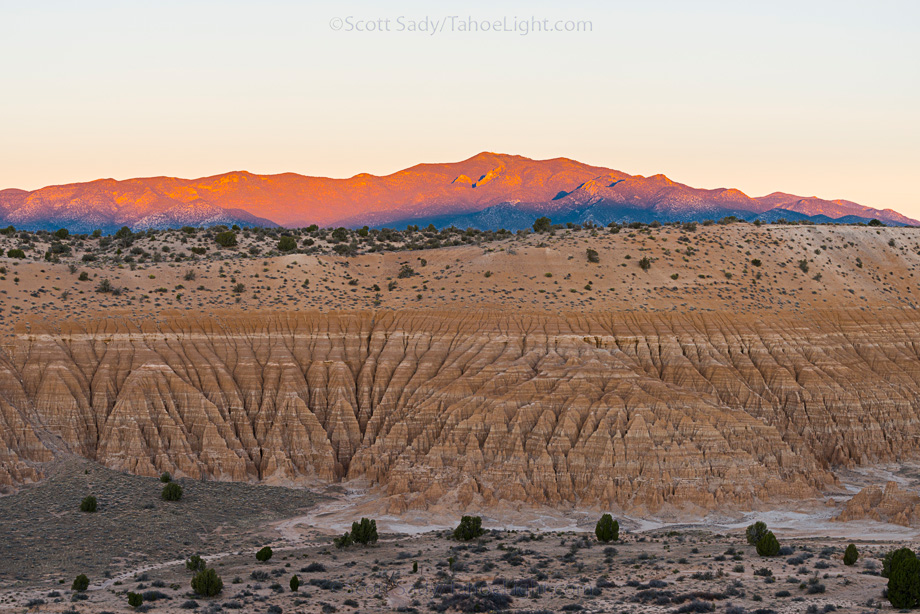Sunrise over Rock formations in Cathedral Gorge state park in South Eastern Nevada, USA.