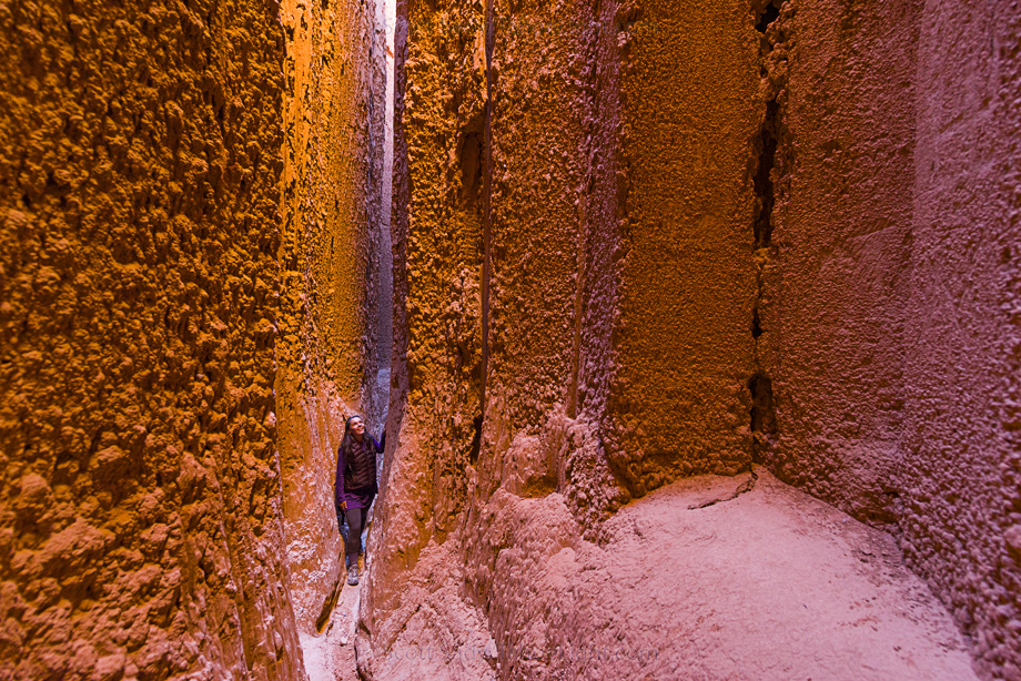 One of the many small slot-canyons in Cathedral Gorge State Park.