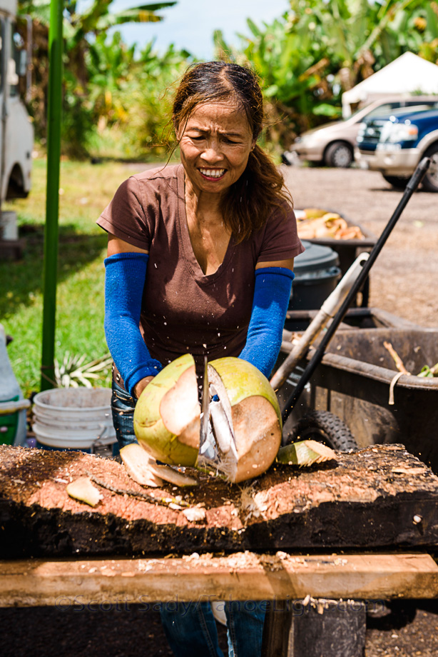 Fresh Coconut it one of my wife's favorite foods, and there was plenty to go around.