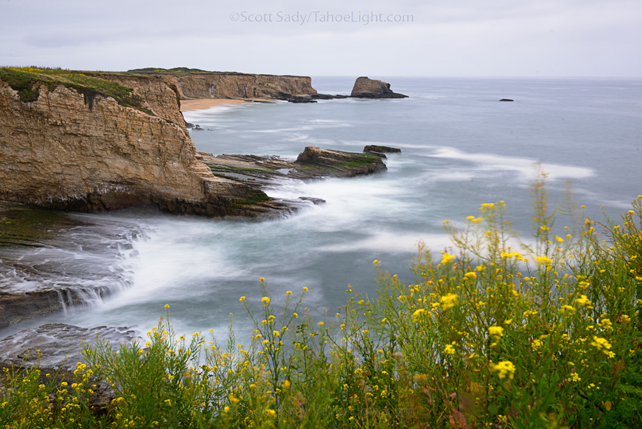 The rugged california coast near Davenport, just north of Santa Cruz, ca.