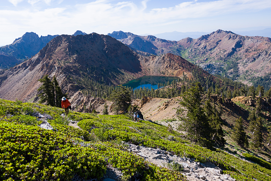 Hiking up out of Summit Lake. The trail juncture at the top of Summit Lake is the best spot to cut off if you want to bag Siligo Peak, so we did.