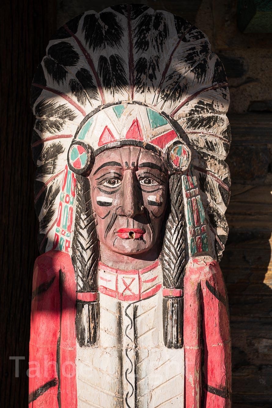 photograph of cigar store indian