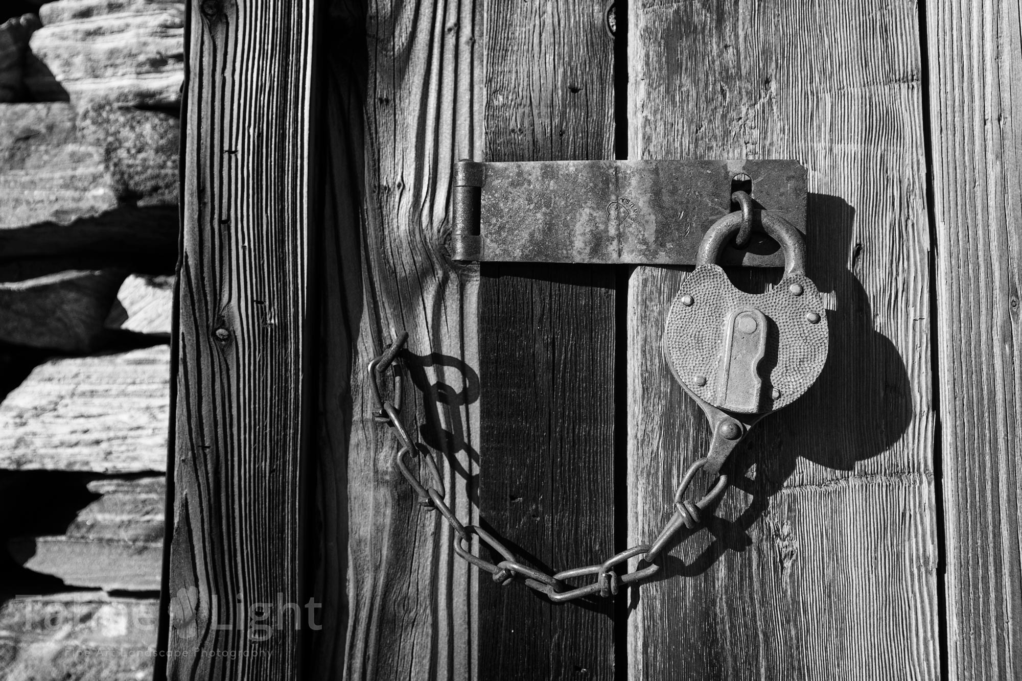 detail photograph of old lock