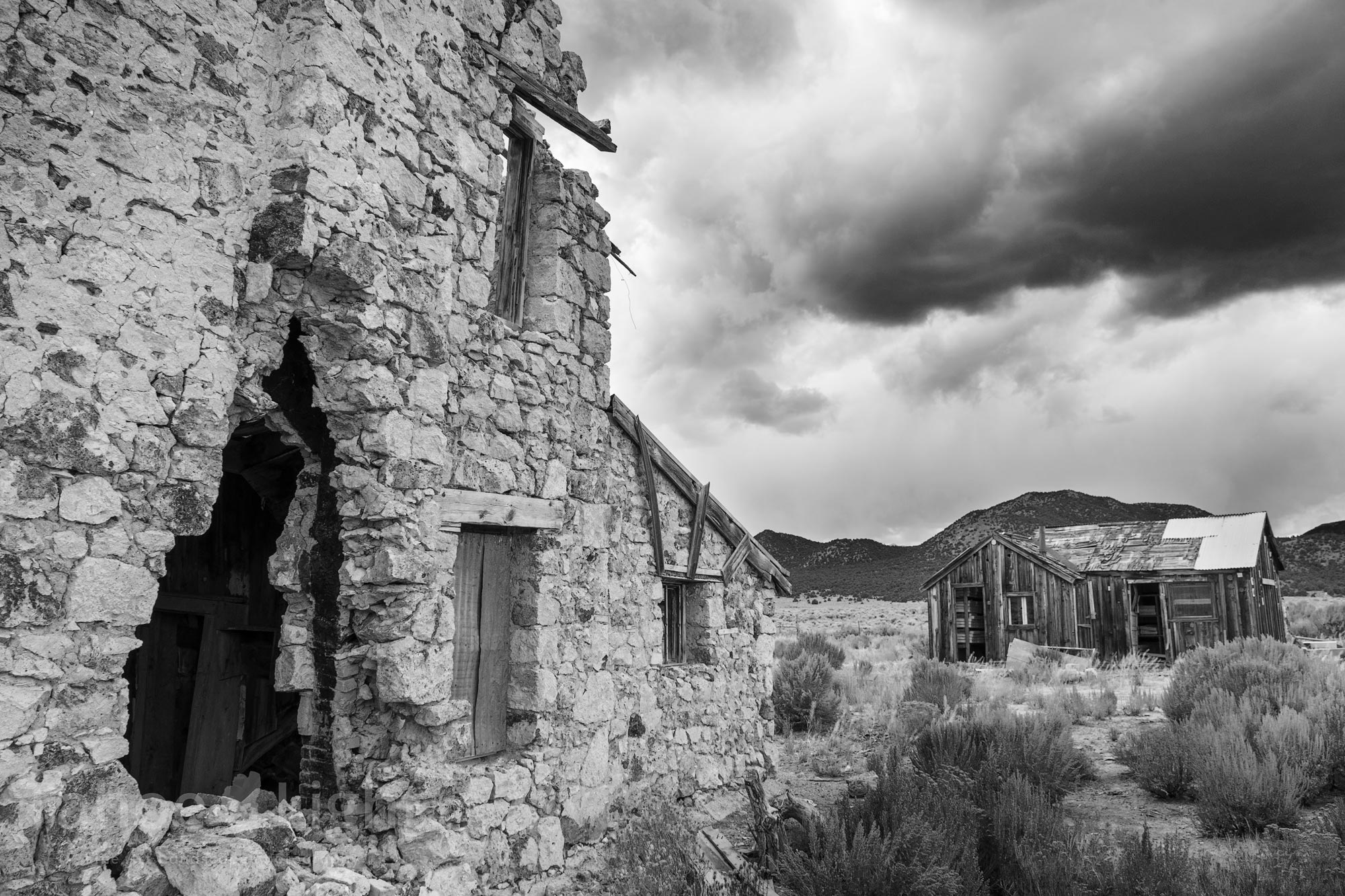 photograph of old nevada ranch