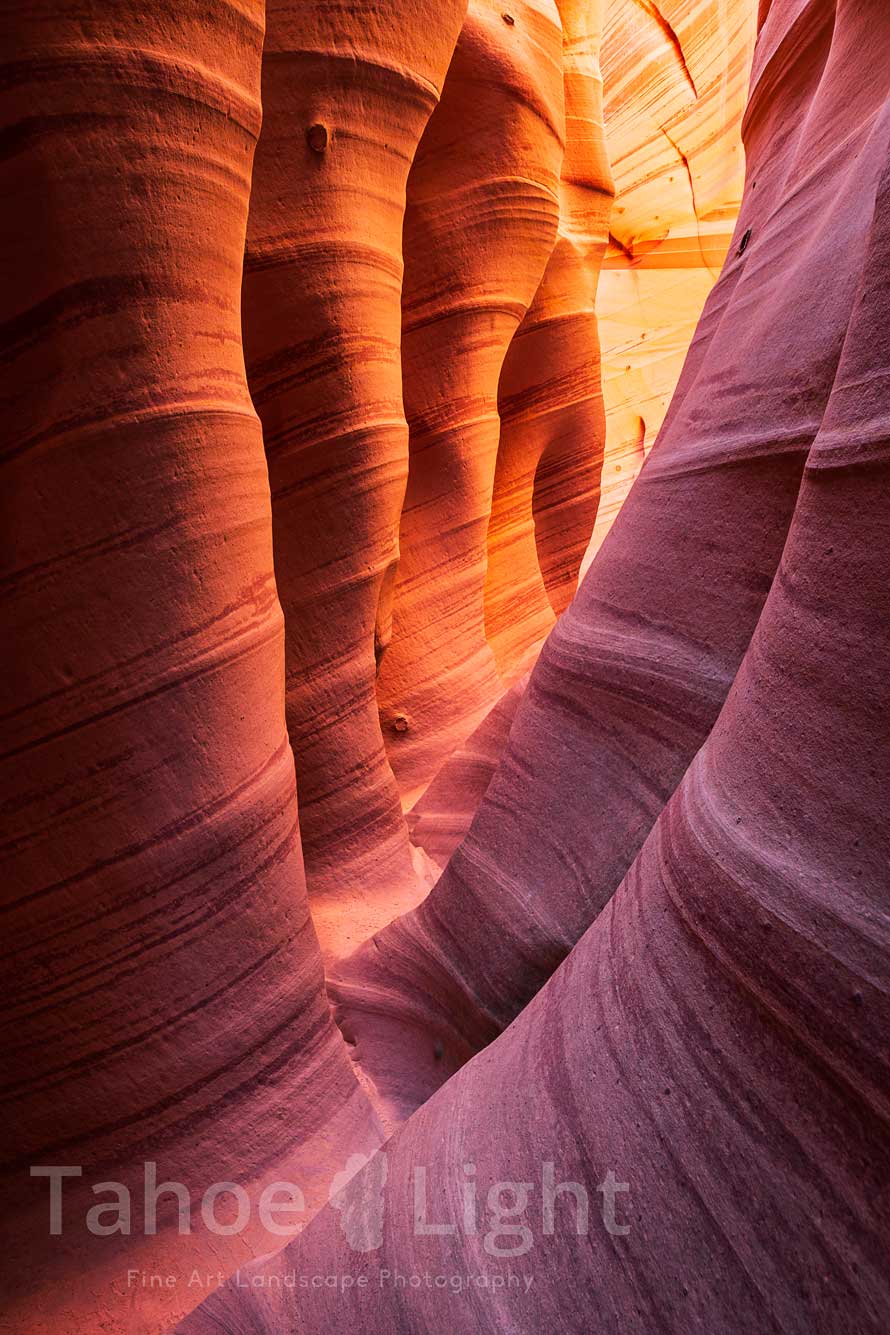 photograph of zebra slot canyon