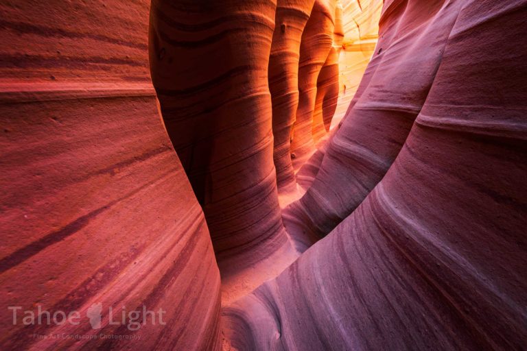 amazing photograph of zebra slot canyon
