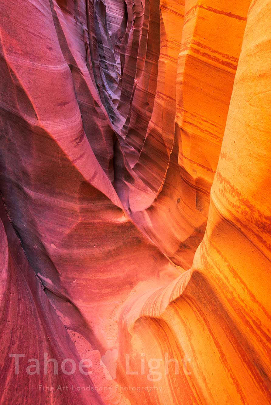photograph of zebra slot canyon