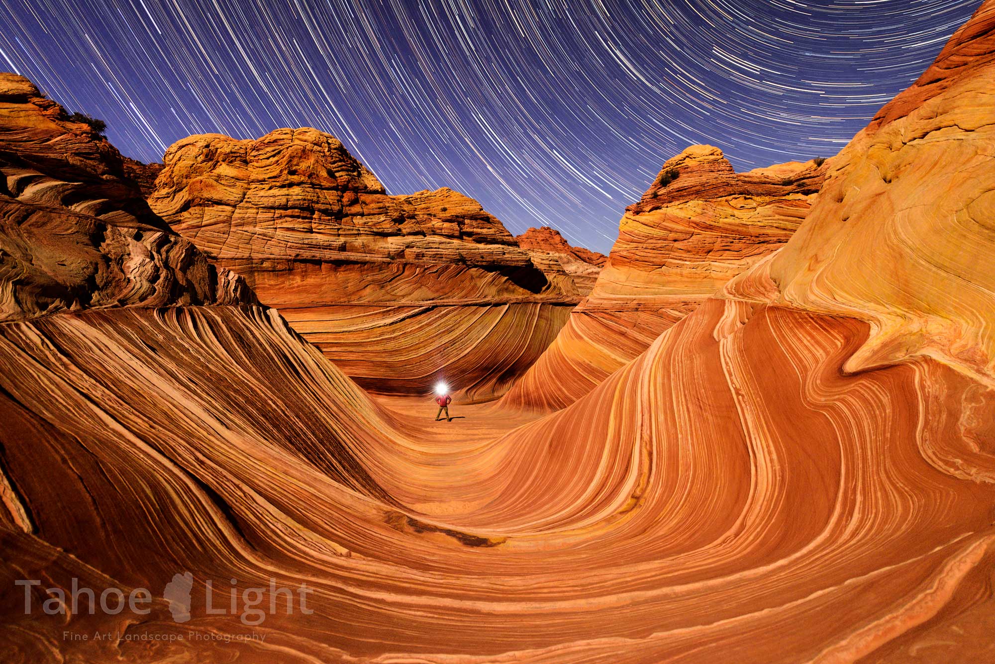 the wave utah at night