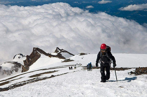 Spring mountaineering photographs on California's Mt. Shasta volcano ...