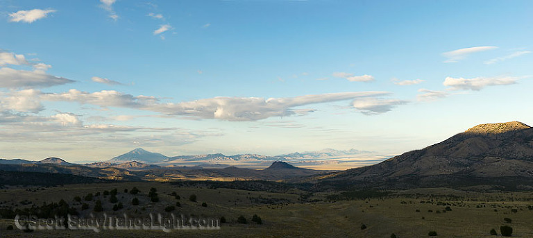 Looking out across the Goshute Mountains in Eastern Nevada from the Hawkwatch raptor observation post towards Wells.