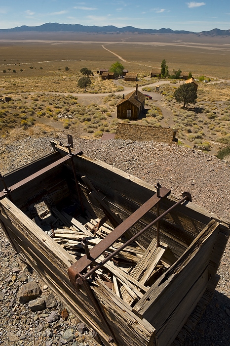 A look over the historic Berlin Ichthyosaur ghost town in central nevada