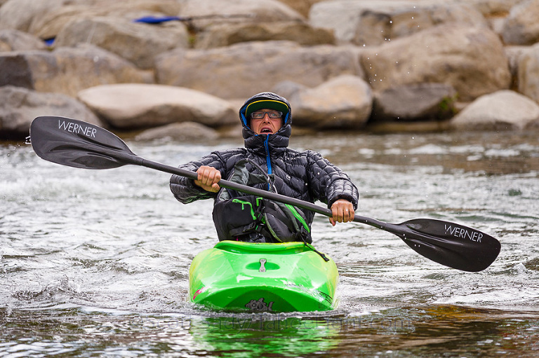 The face of Demshitz and Pyrahna kayaks Dave Fusilli knows how to paddle in the cold.