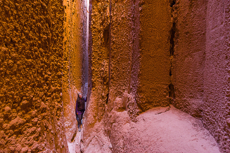 One of the many small slot-canyons in Cathedral Gorge State Park.