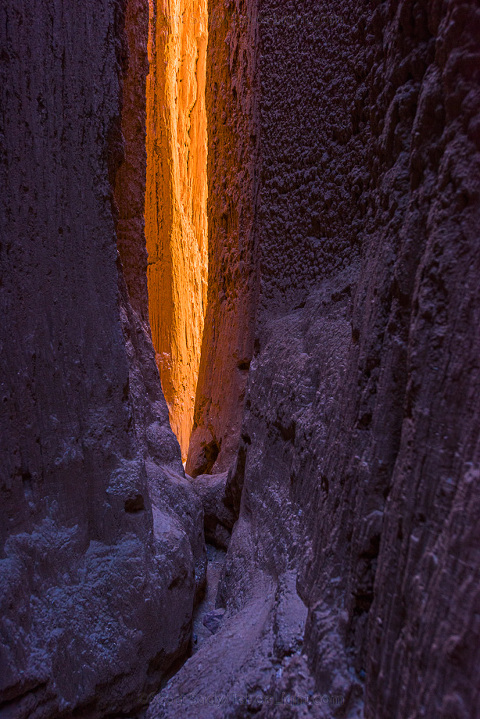 One of the many small slot-canyons in Cathedral Gorge State Park.