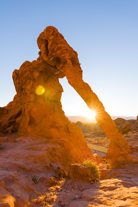 The Elephant Arch at Valley of Fire state park is one of the easiest to reach, being right along the road at the east entrance.