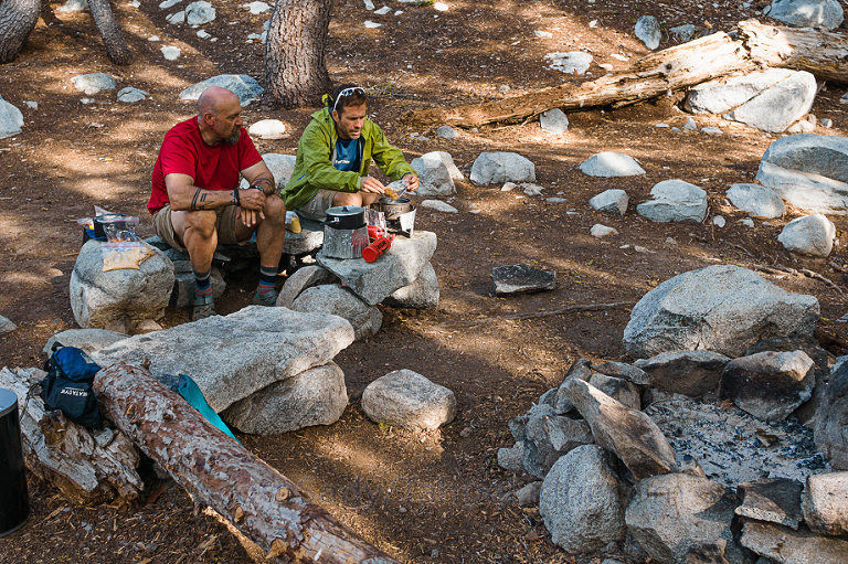 the one main campsite at Diamond Lake was spacious, with plenty of rocks to sit on.