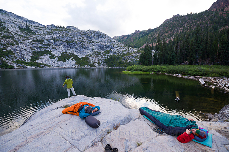 After a steep and poorly maintained hike down from the pass we crash at Granite Lake