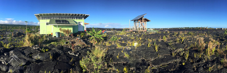My wife, in a stroke of genius, found a house to rent on airbnb inside the restricted Kalapana Gardens area. That gave us much closer access to the lava fields from that side. 