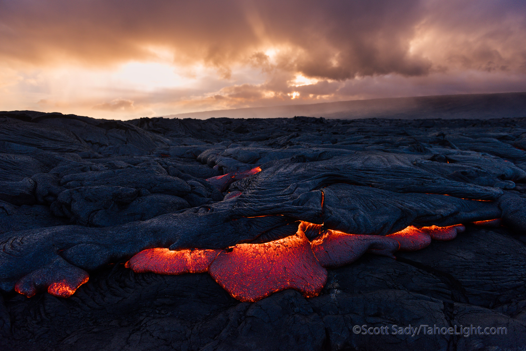 Hawaii lava and storm | Tahoe Light Photography