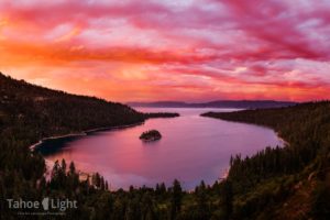 landscape photograph of emerald bay in Lake Tahoe