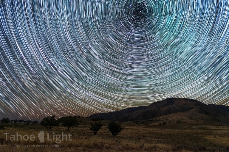 time lapse photograph of stars over mt jefferson nevada